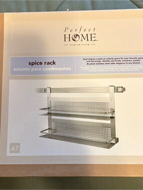 Over-the-Cabinet Spice Rack - Brushed Silver